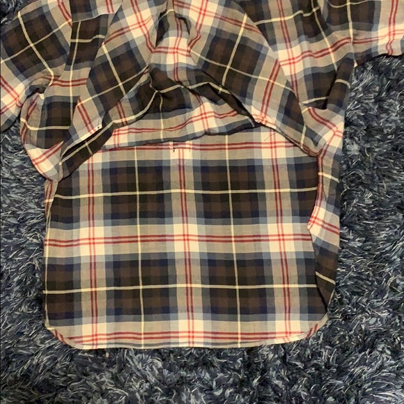 Madewell thin, flannel top w/ side slits - Picture 6 of 7